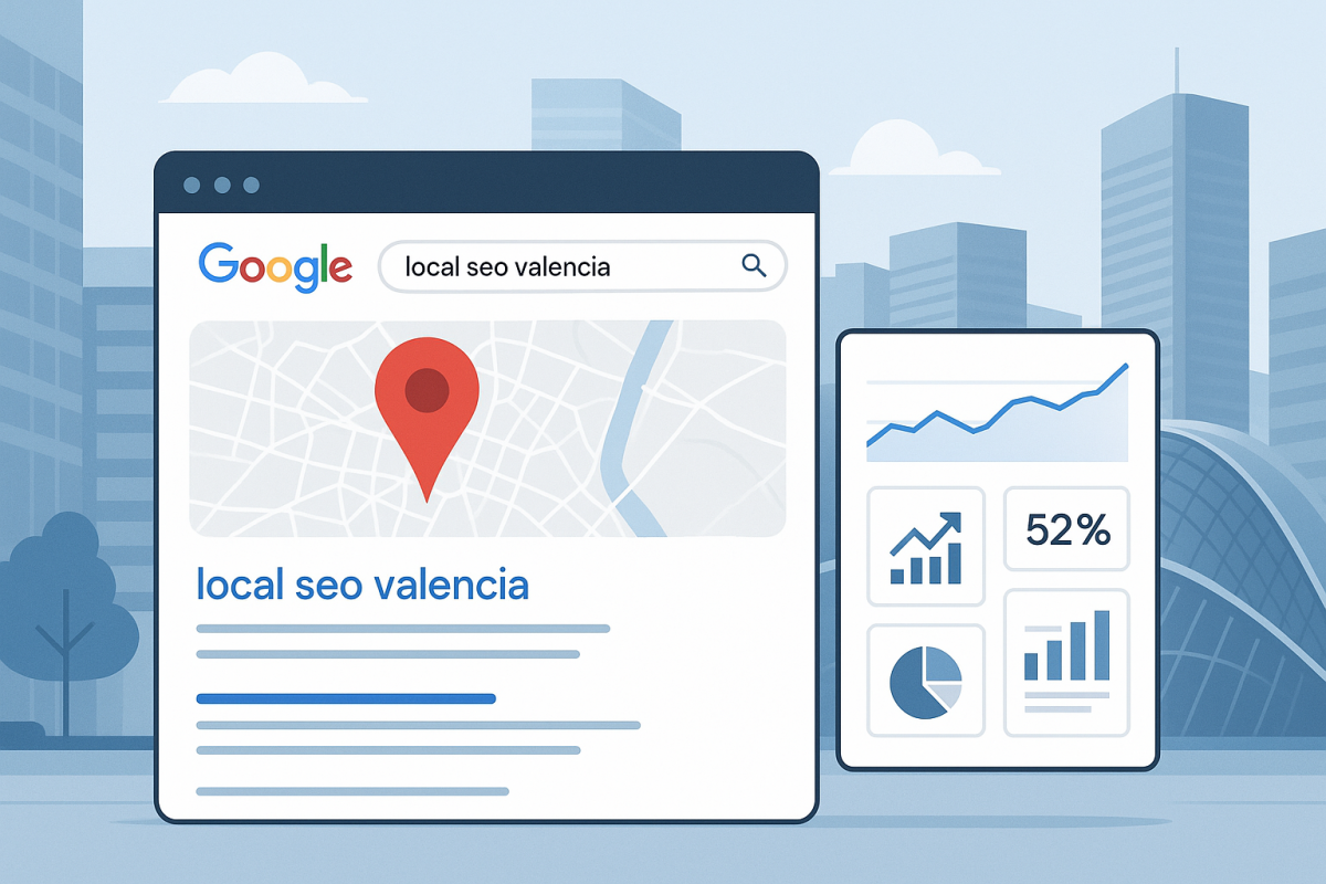 Gráfica de SEO local en Valencia para aparecer en Google
