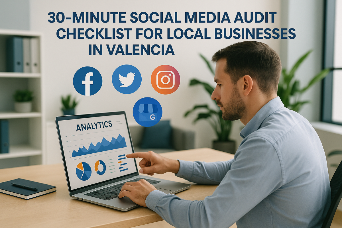 Checklist para auditar redes sociales en 30 minutos para empresas de Valencia